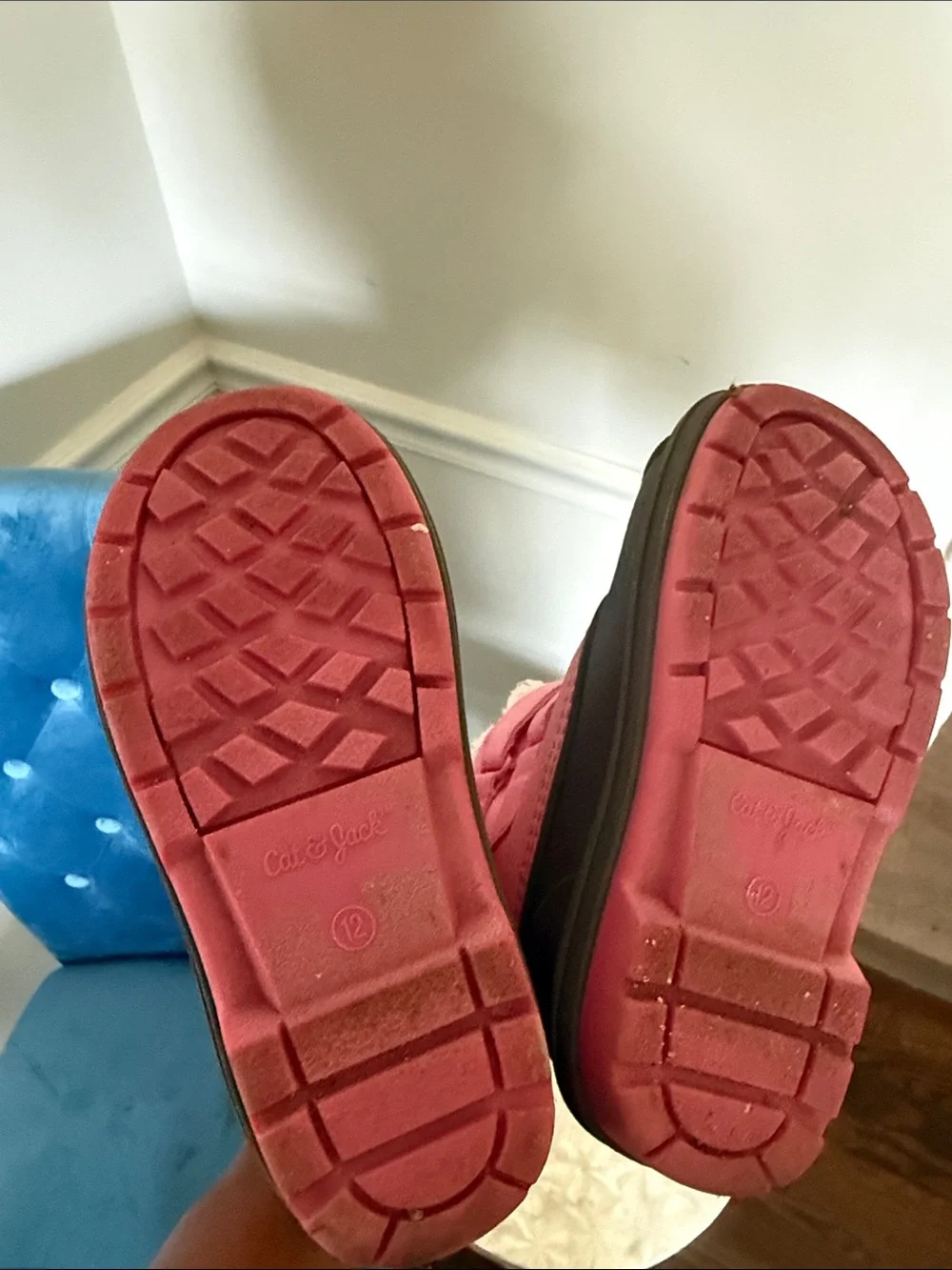 Cat & Jack Pink and Gray Waterproof Kids Snow Boots